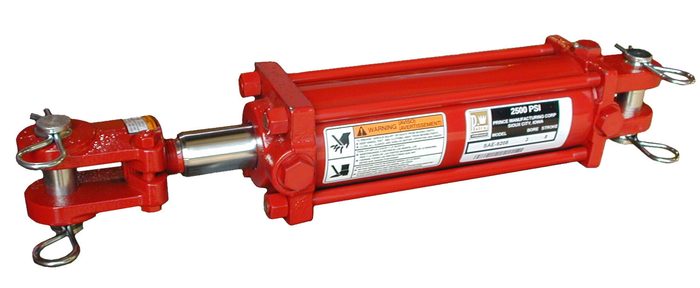 Hydraulic Tie Rod Cylinder, 6 inch Stroke, Double Clevis Mount