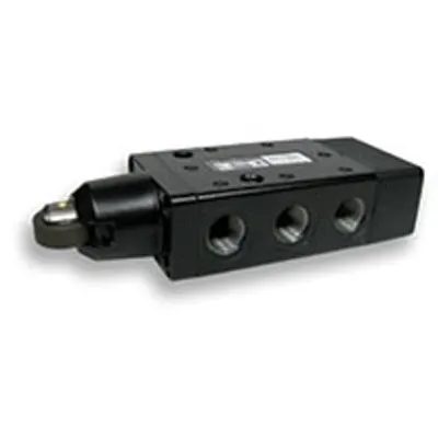 1/4 Black Push Button Spring Return Super X Mechanical 5/2 Valve