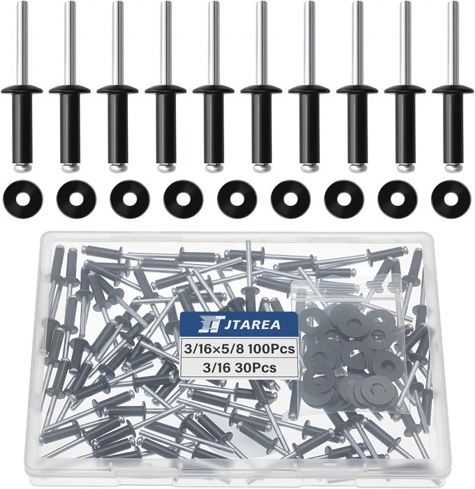 Black Aluminum Blind Rivets 4.8 X 16mm Pop Rivets