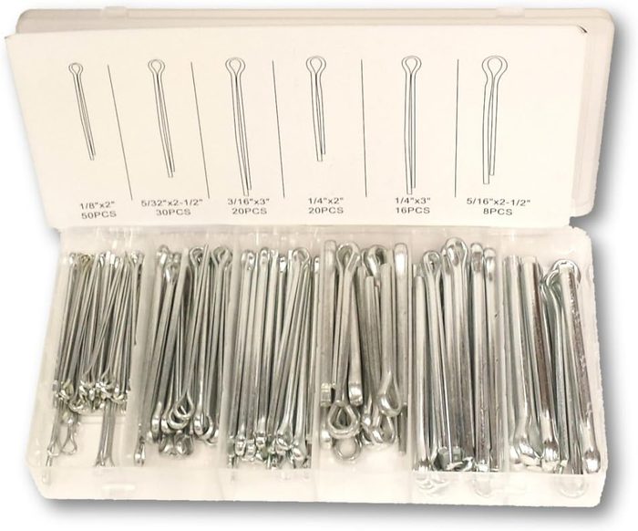 Assorted Large Nickel Plated Steel Cotter Pins Kit