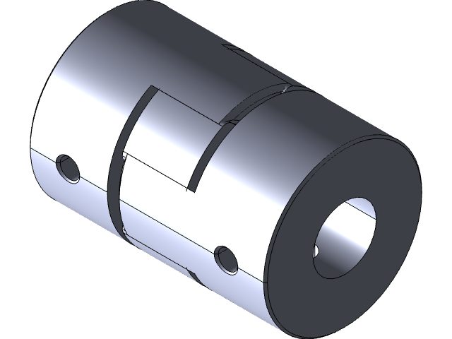 Jaw Coupling Hub, 8mm, 3/8" Natural With Set Screw