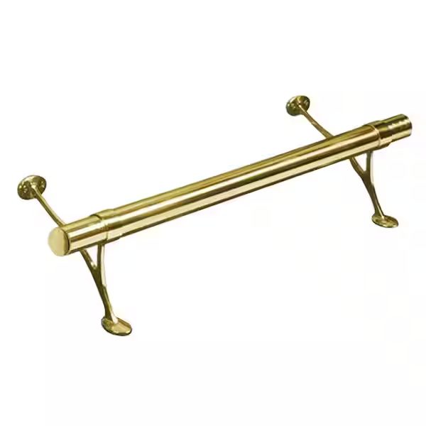 Solid Brass Bar Foot Rail Kit, 8 ft.