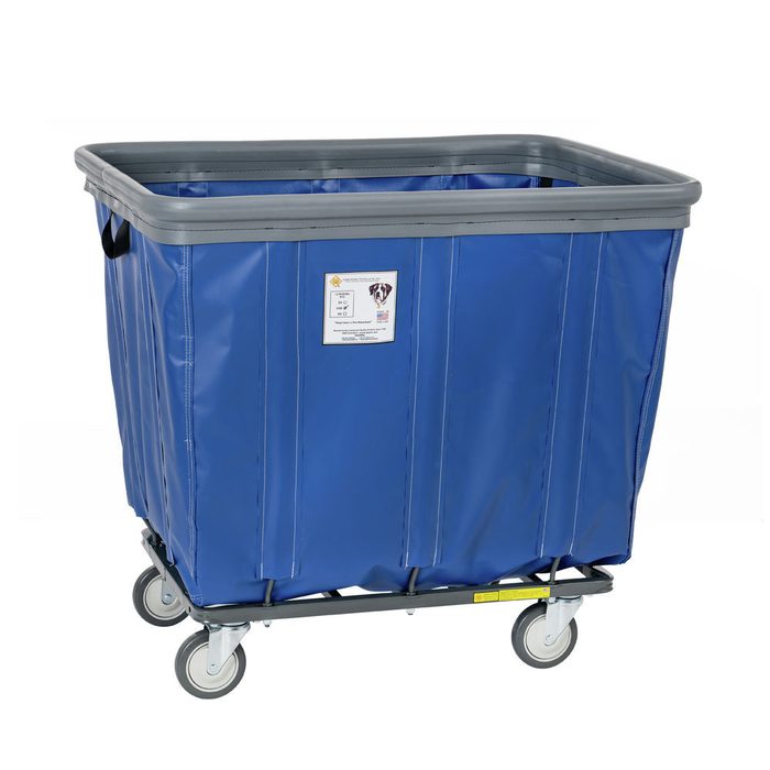 6 Bushel Poly Bumper Truck All Swivel Casters
