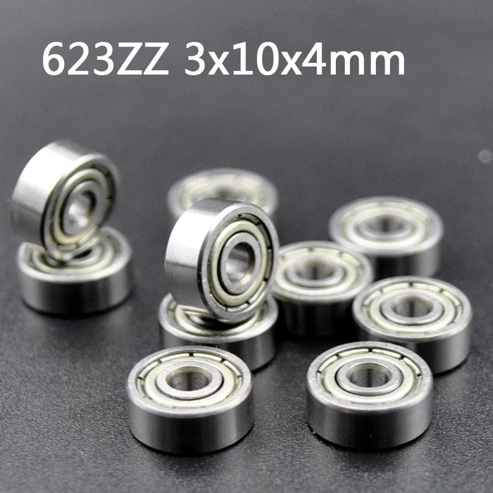 Deep Groove Ball Bearing 3 mm ID x 10 mm OD x 4 mm Width Shielded