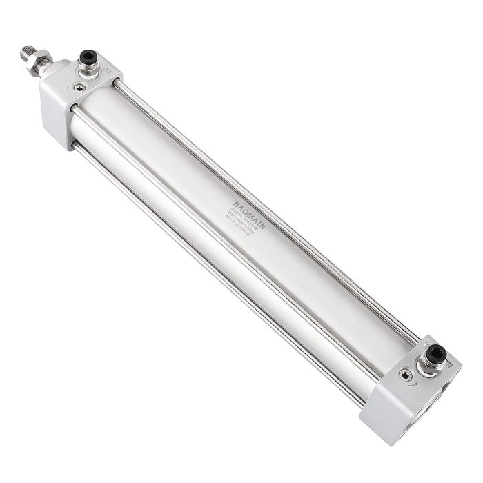 Aluminum Square Body Pneumatic Cylinder, 40mm Bore x 300mm Stroke