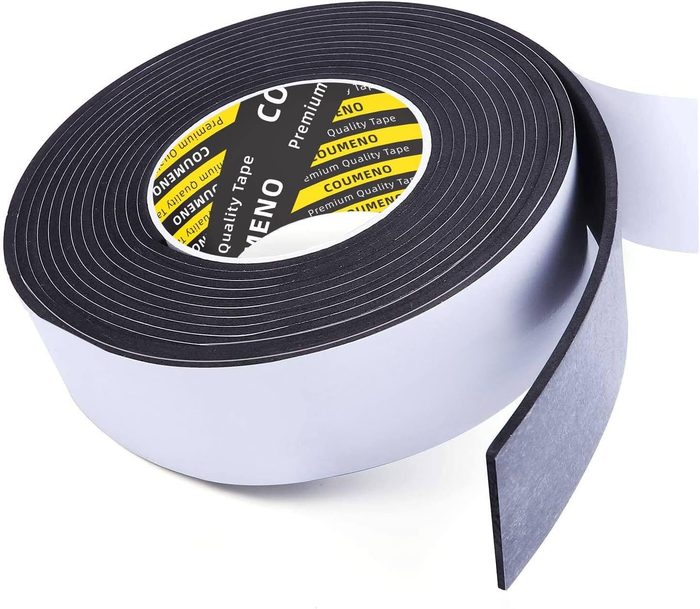 Black EVA Sponge Foam Tape Single Side Adhesive