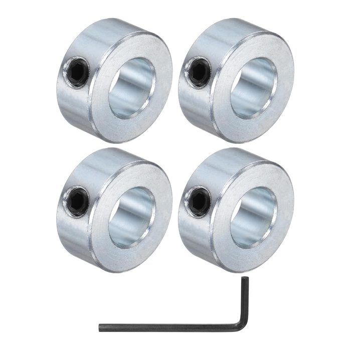 Zinc Plated or Stainless Steel Shaft Collar with Steel Set Screw