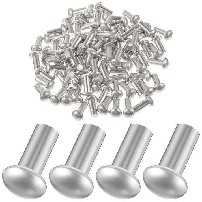 3/16"Dia x 1/2"L Brazier Head Aluminum Rivet