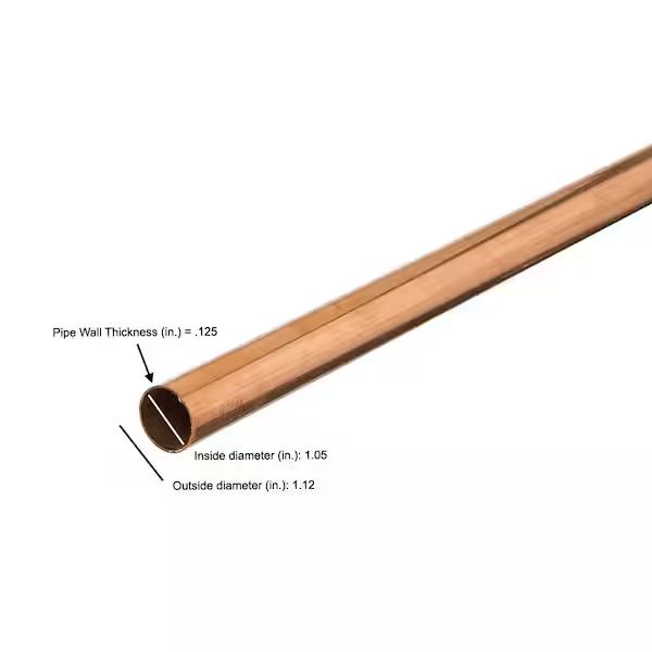 1 in. x 10 ft. Copper Type M Rigid Pipe