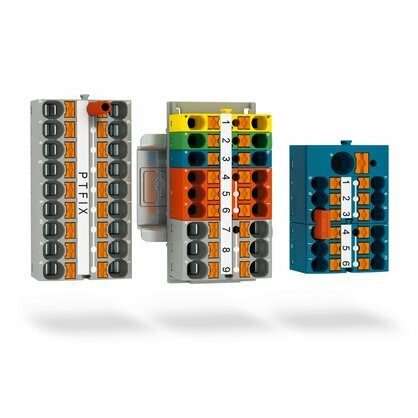 CT Terminal Block, Test Socket Screws, DIN Rail Sliding Link