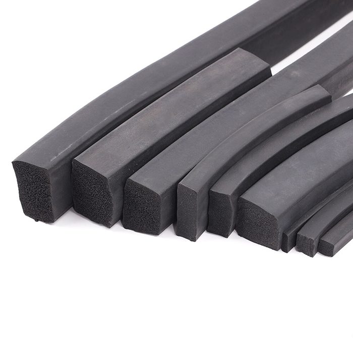 Black Square Sponge Strip Black EPDM Foam Rubber Sealing Strip