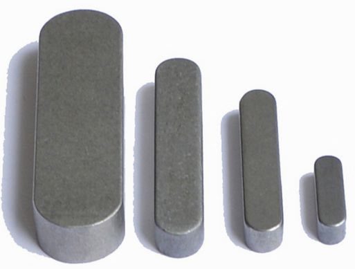 Parallel Key, 20mm L, Round, 6mm H