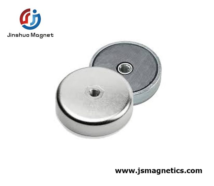 Flat Thread Straight Hole Pot Magnet