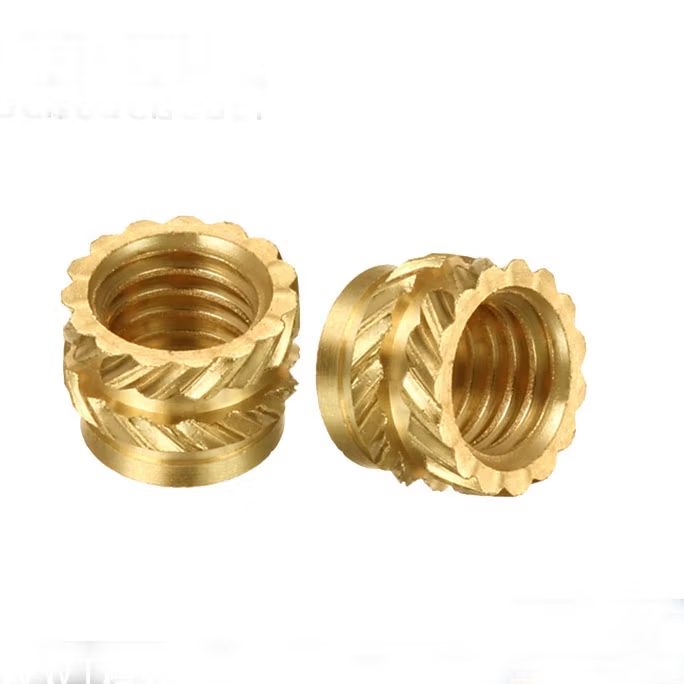 M2 M2.5 M3 M3.5 M4 M5 M6 M8 Brass Knurled Insert Nut Ultrasonic Heat Staking Heat Set Threaded Brass Insert for Plastic
