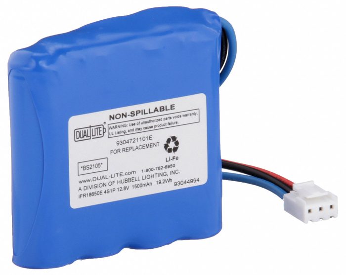 Lithium Iron Phosphate (LFP or LiFePO4) Battery, 12.8 V, 1.5 Ah