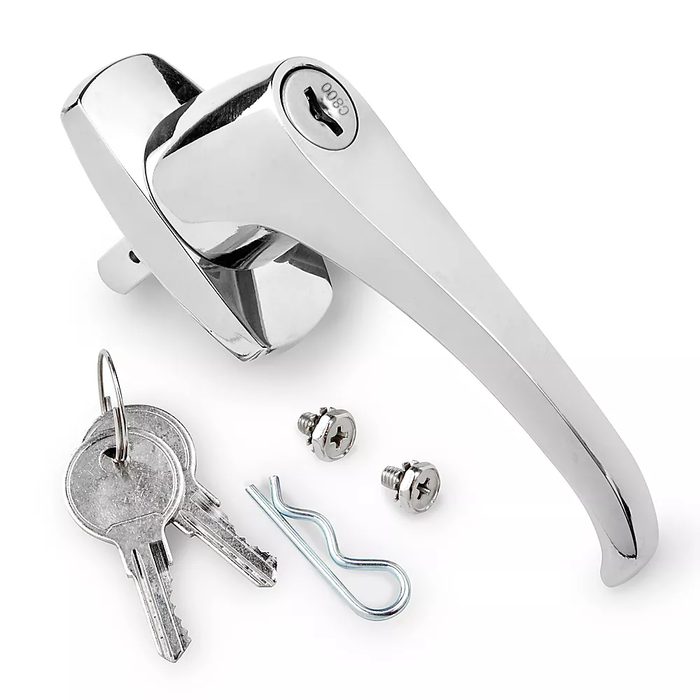 Chrome Handle with Keys for Storage Cabinets - Keyed Different