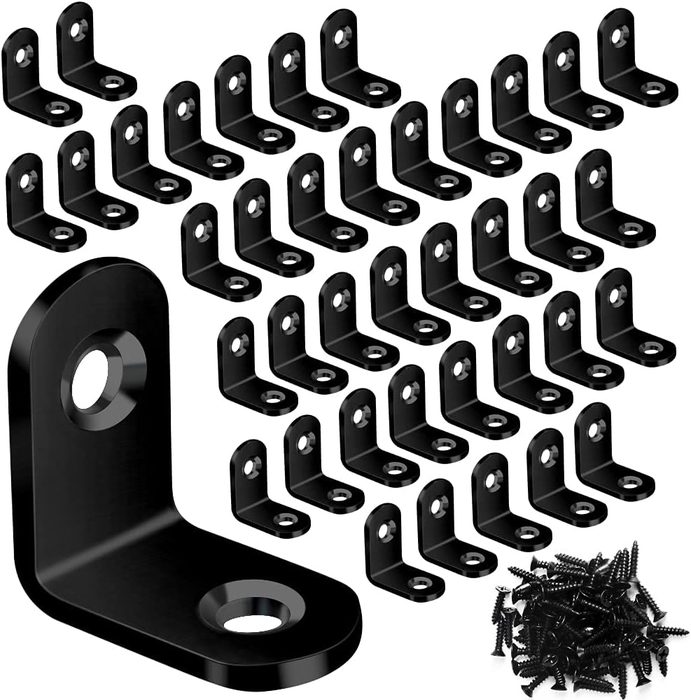 L Bracket Corner Brace Sets, Stainless Steel Corner Brackets, 90 Degree Right Angle Bracket, Metal L Brackets 20mmx20mm