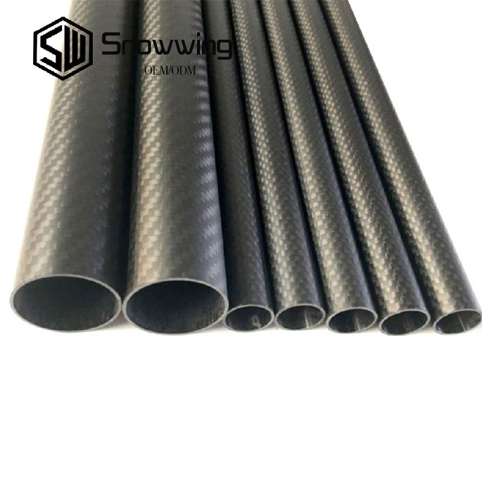 1/4"ID x 5/16"OD x 4'L Black Carbon Fiber Tube