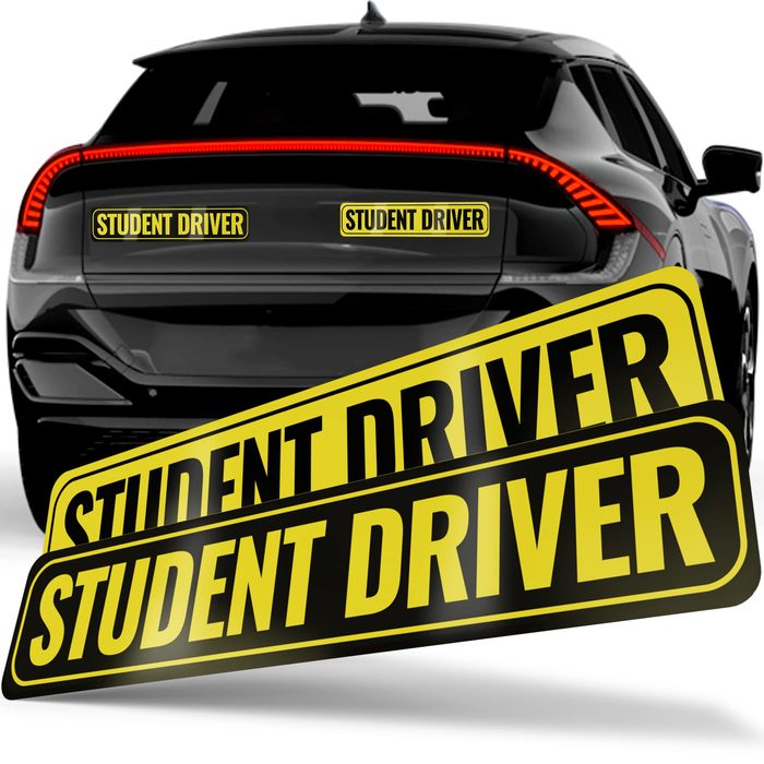 Student Driver Magnet Stickers for Car Truck Reflective Car Safety Signs