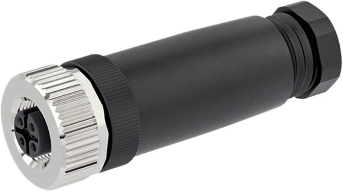 M12 Female Straight Field Attachable Connector