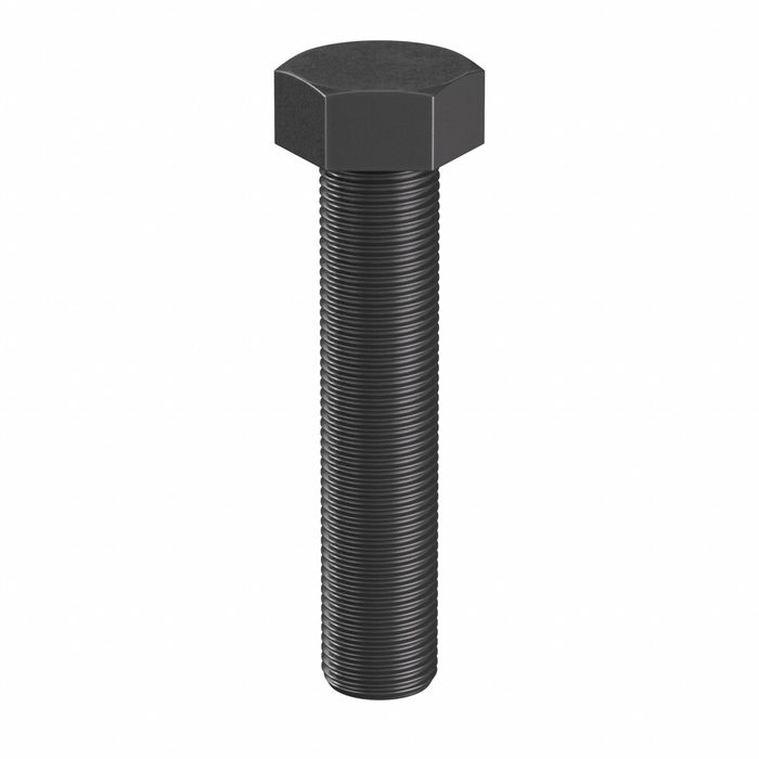 Hex Head Tap Bolt, Grade 8, 7/8 inch-9, Plain Steel, 5 inch L, Fully Threaded