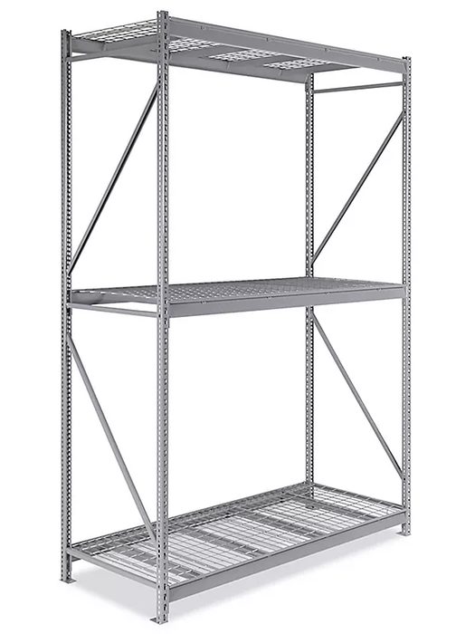 Add-On Unit for Bulk Storage Rack with Wire Decking, 72 x 36 x 120