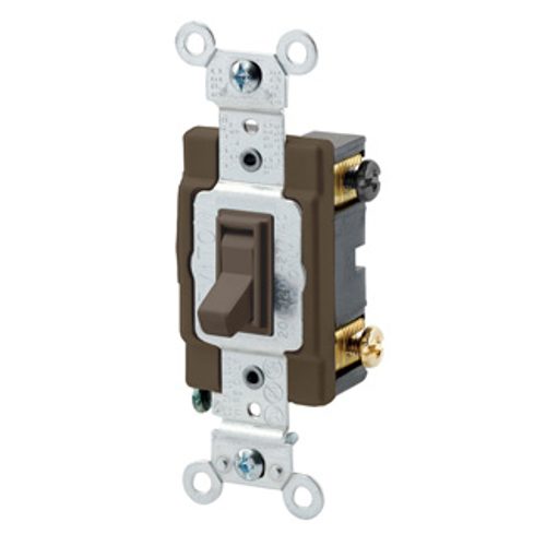20A 120/277V Brown Commercial 4-Way Toggle Switch