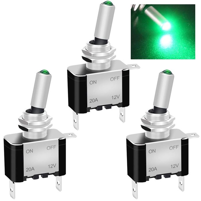 LED Lighted Rocker Switch 12V Illuminated on off