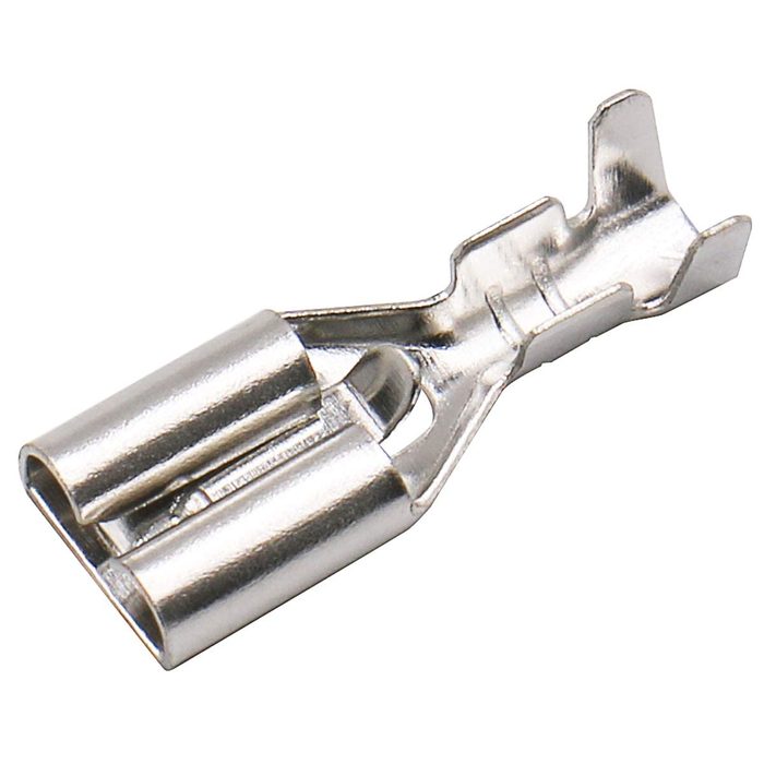 Female Spade Crimp Terminal, 6.3mm Brass