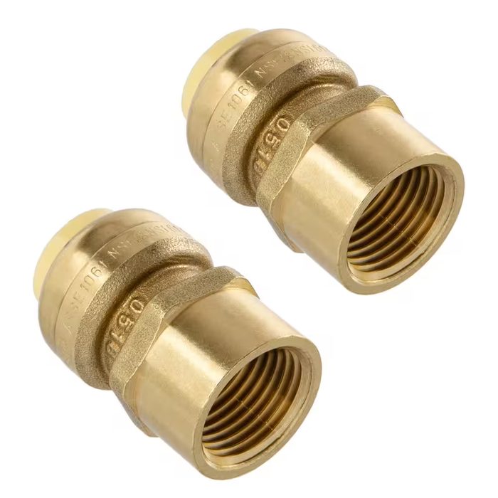 Push-Fit x Brass NPT Female Pipe Thread Coupling