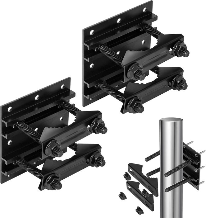 Post Tubes Mounting Bracket, adjustable dual-bolt system