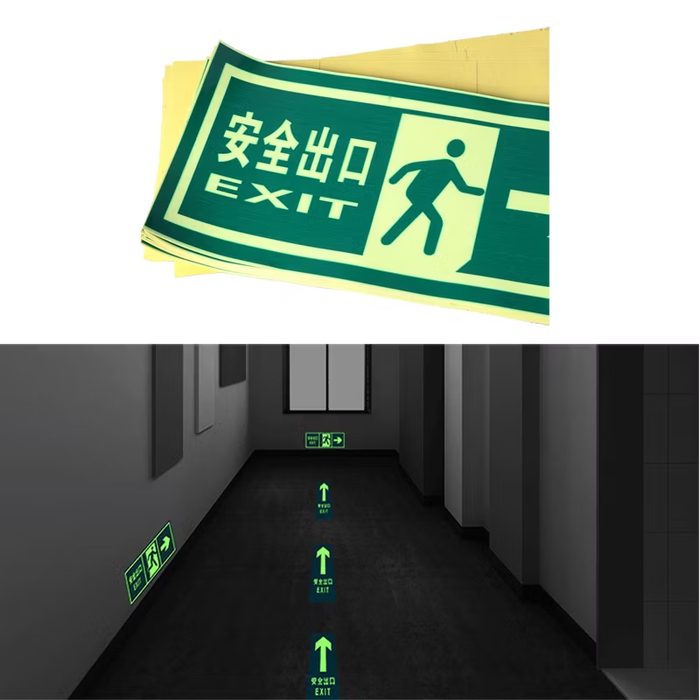 Glow In Dark Exit Signs Luminous Security Stickers