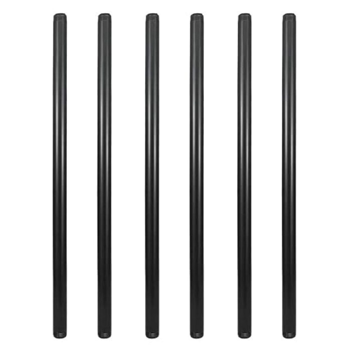 1/2" x 24" Pre-Cut Black Metal Pipe