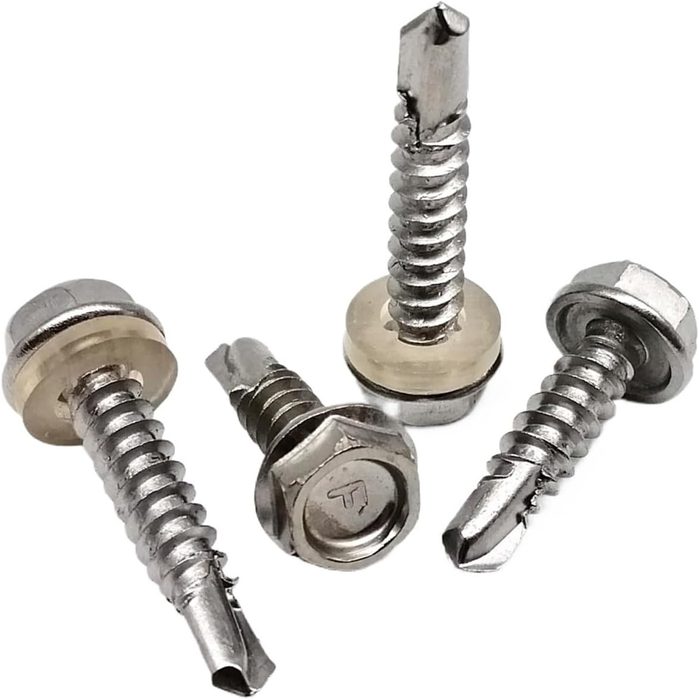 M4.2 to M6.3 Stainless Steel 410 Self Tapping Screws with Hex Washer Head