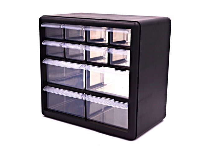 Electronic Component Storage Cabinet with Plastic Drawer