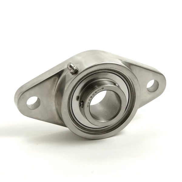 Flange-Mount Ball Bearing Unit - 1 inch Bore, 2-Bolt Flange Mount, Set Screw Locking