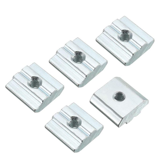 Sliding T Slot Nuts, M3 Half Round Roll in T-Nut