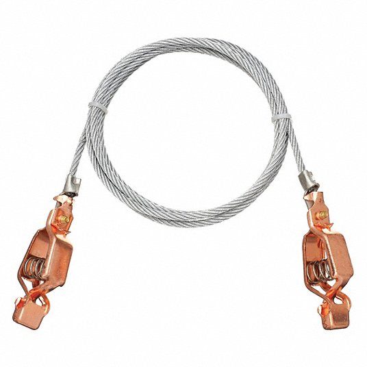 Alligator Clip, Grounding Cable with Clamps