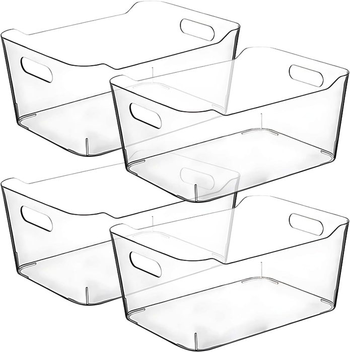 Clear Plastic Storage Bins