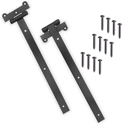 Barn Door Hinge, 18-Inch, 4mm Thick, Matte Black