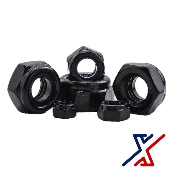 3/4-16 Ultra Hi Performance Black-Oxide Steel Nylon-Insert Locknuts