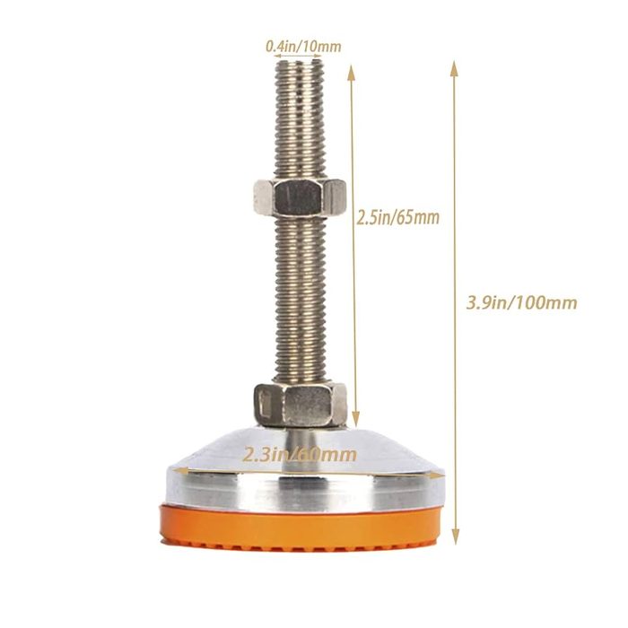 Leveling Feet with rubber base