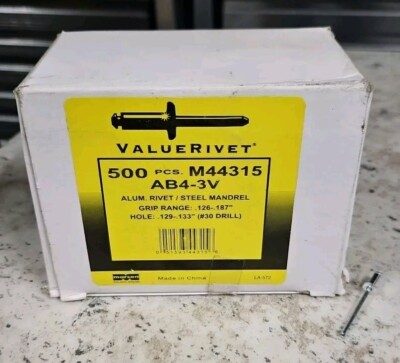 Aluminum/Steel Open End Blind Rivet