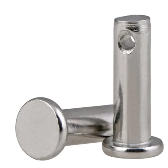 M10 M12 M14 M16 Clevis pins with head 304 stainless steel shaft flat head with hole pin bolt pin