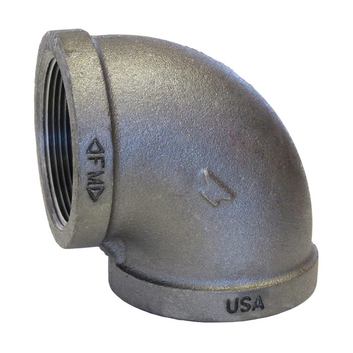 1/2" FNPT Malleable Iron Class 150 90 Degree Elbow