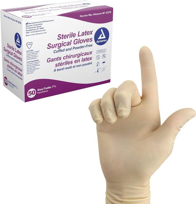 Powder Free Disposable Medical Surgical Latex Gloves