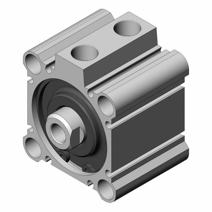 Compact Double-Acting Air Cylinder, 50 mm Bore Dia, 10 mm Stroke Lg