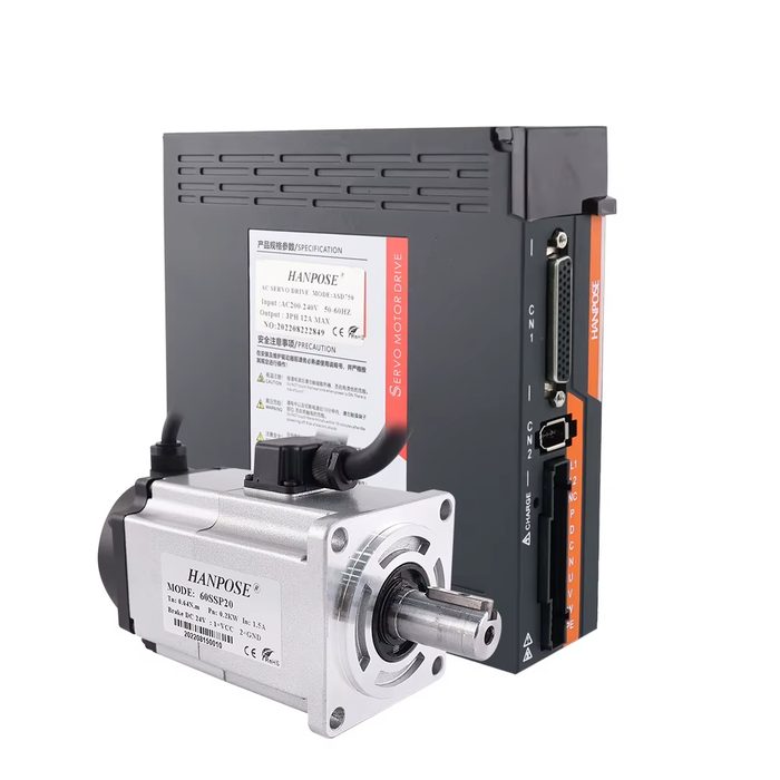 Ac servo Motor Controller 1.5A 0.64N.m 60SS20 AC200-240V ASD220 Servo Drive Router Encoder 200W Servo Motor Kit