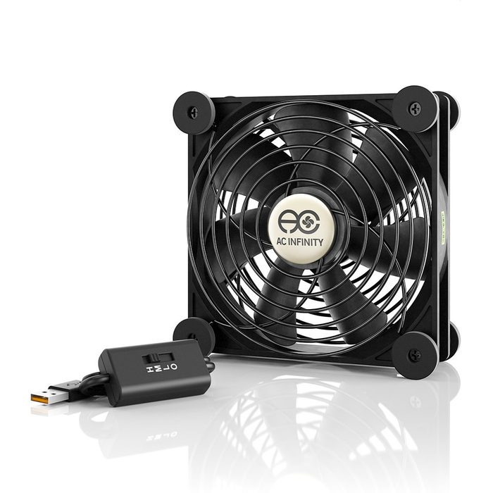 AC Infinity 6" 120mm 5V USB Cabinet Fan with Thermostat