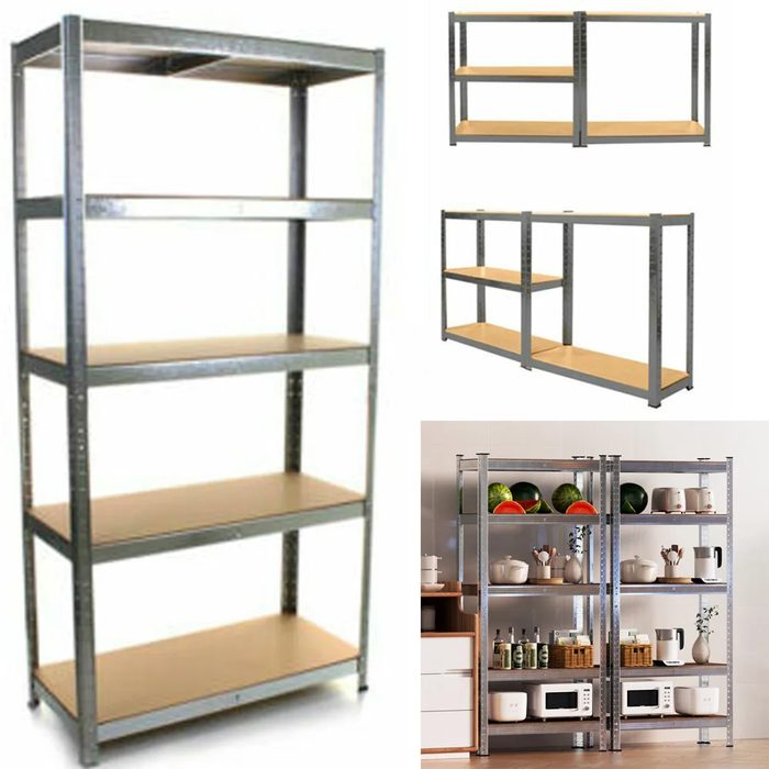 5-Layer Adjustable Metal Shelving Unit 200x100x50cm